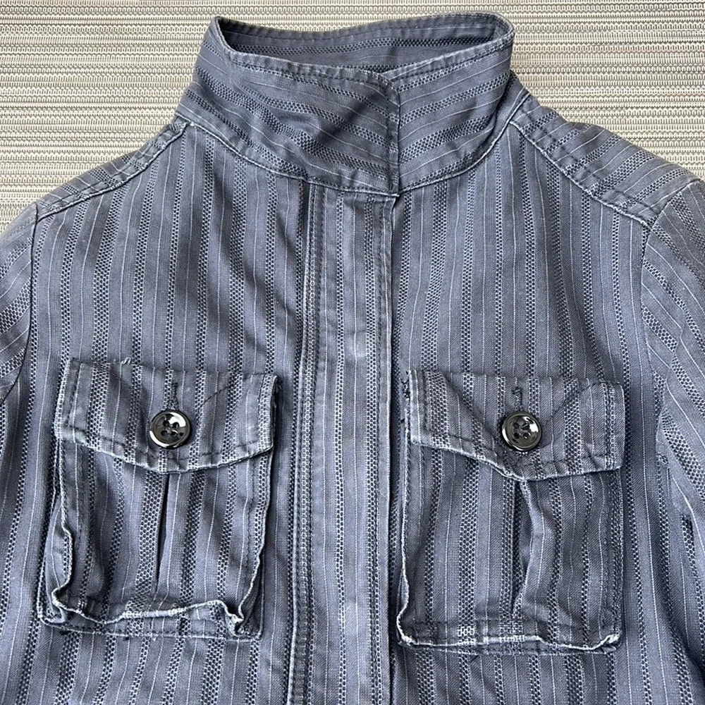 🎯RARE Stussy Military Style Jacket Gray Size Small - Picture 4 of 14